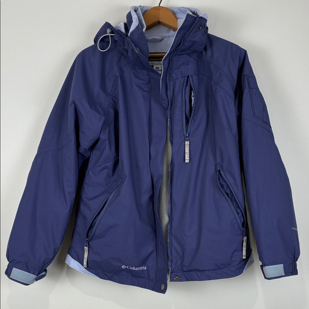 Columbia Women’s Small Interchange Coat Purple Winter Layers Hooded Weather